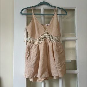 Selfie Leslie Micro Mini Romper with Crochet Size XS